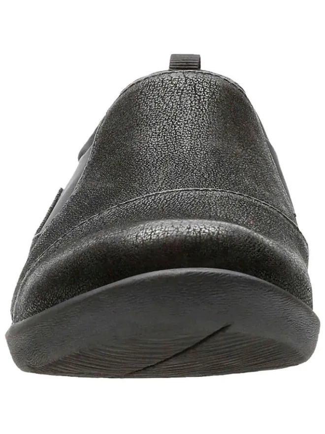 Leder-Slipper in Schwarz>Clarks Clearance