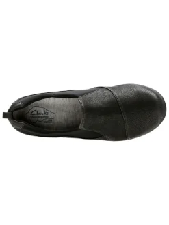 Leder-Slipper in Schwarz><noscript><img width=