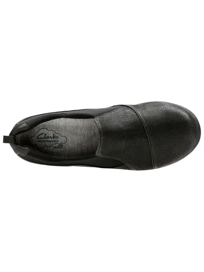 Leder-Slipper in Schwarz>Clarks Clearance