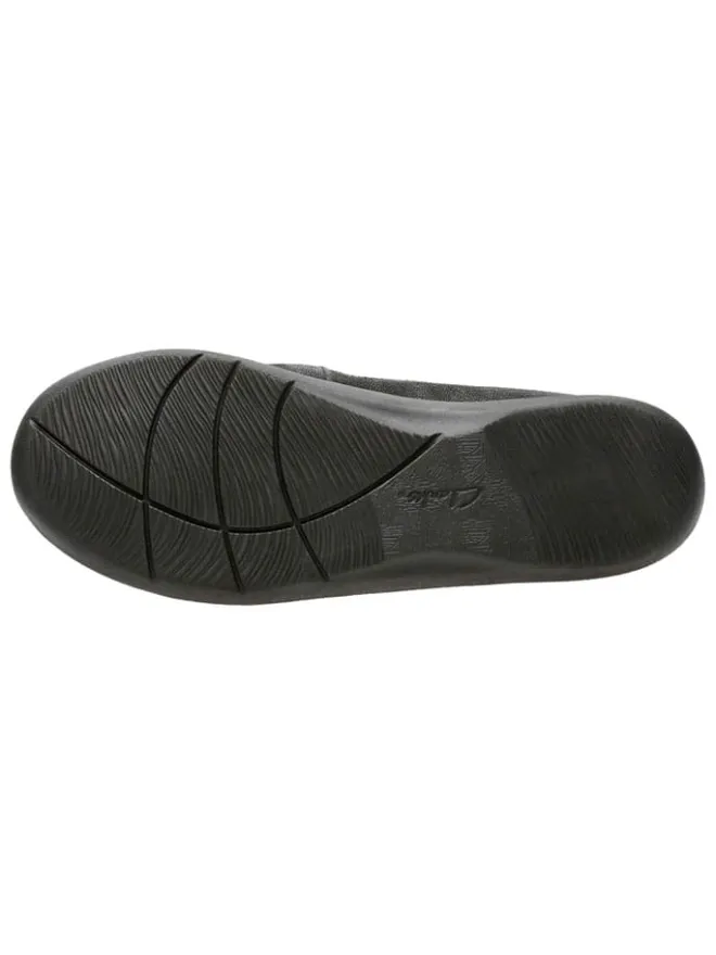 Leder-Slipper in Schwarz>Clarks Clearance