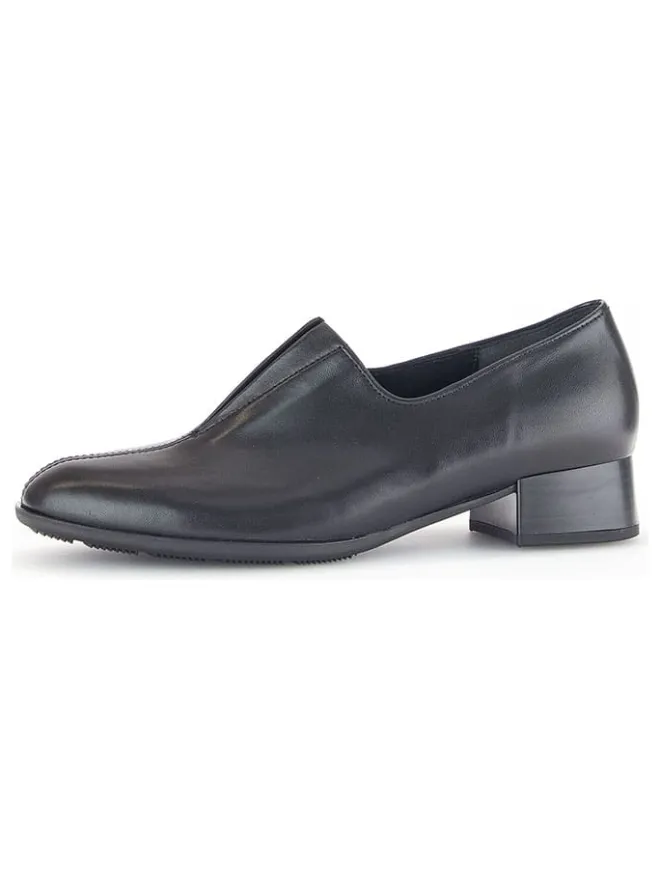 Leder-Slipper in Schwarz>Gabor Discount