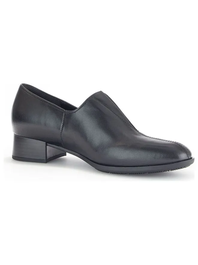 Leder-Slipper in Schwarz>Gabor Discount