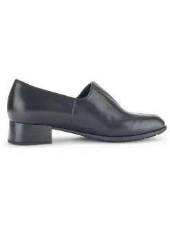 Leder-Slipper in Schwarz><noscript><img width=