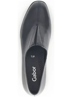 Leder-Slipper in Schwarz><noscript><img width=