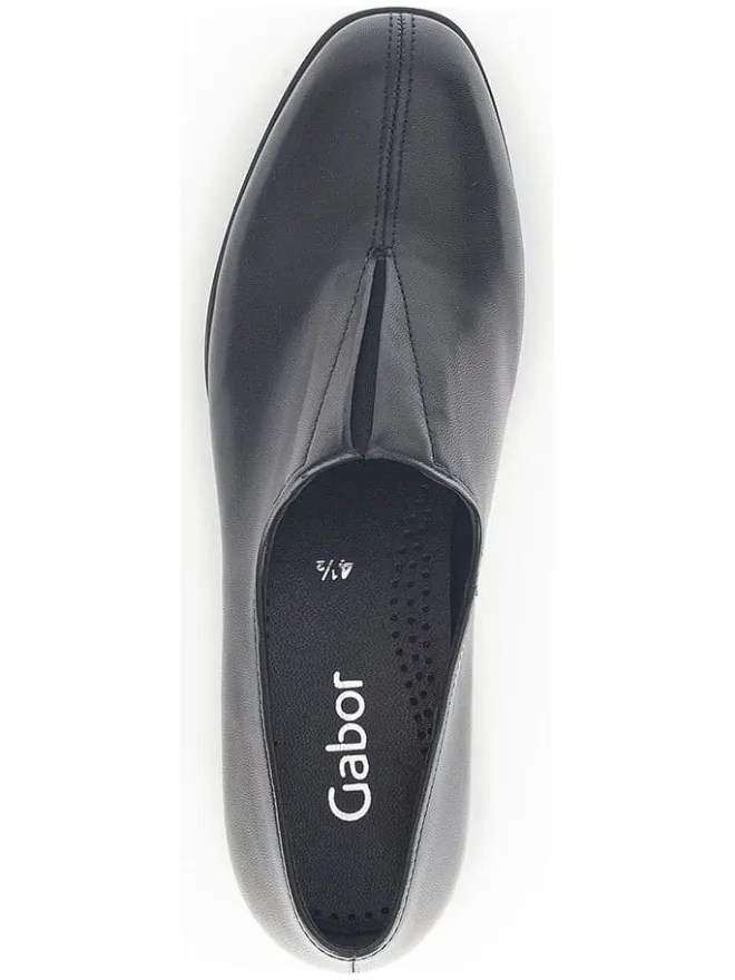 Leder-Slipper in Schwarz>Gabor Discount