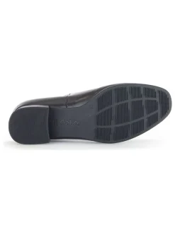 Leder-Slipper in Schwarz><noscript><img width=