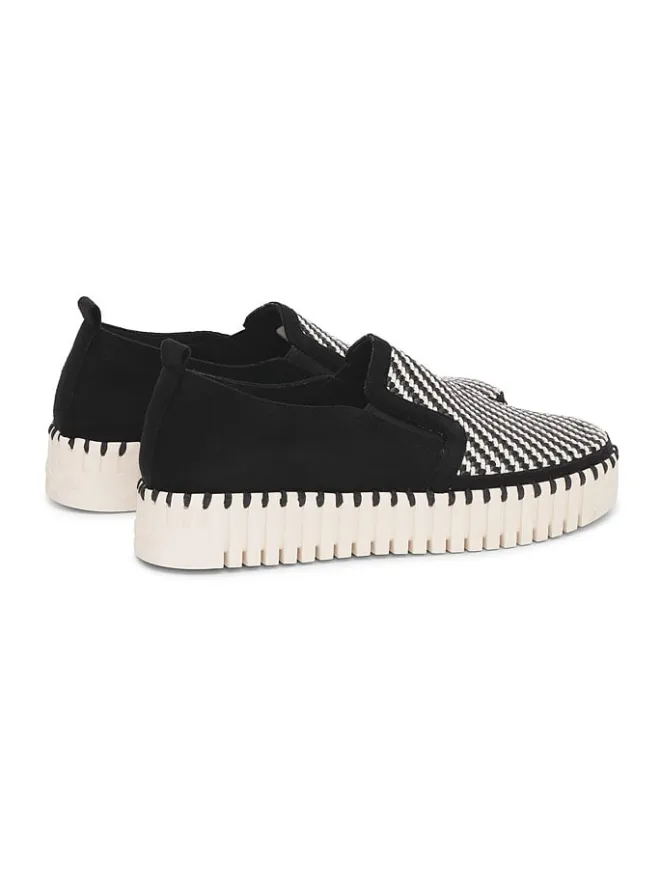 Ilse Jacobsen Halbschuhe^Leder-Slipper in Schwarz/ Creme