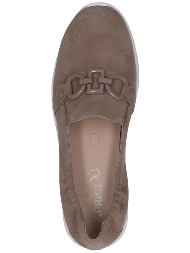 Caprice Halbschuhe^Leder-Slipper in Taupe