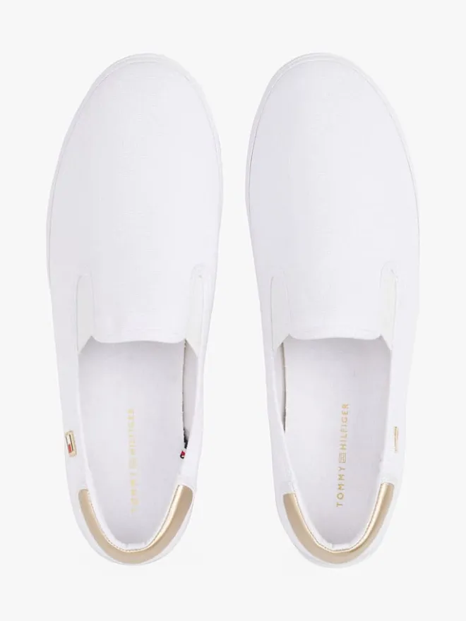 Tommy Hilfiger Shoes Halbschuhe^Leder-Slipper in Weiß