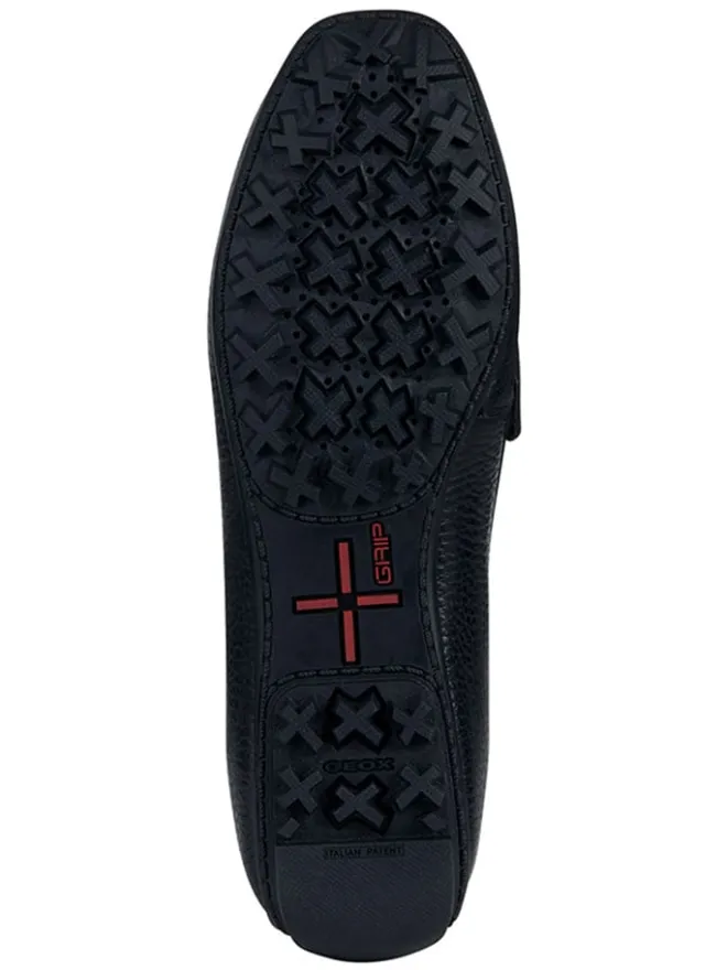 Leder-Slipper "Kosmopolis + Grip" in Schwarz>Geox Hot