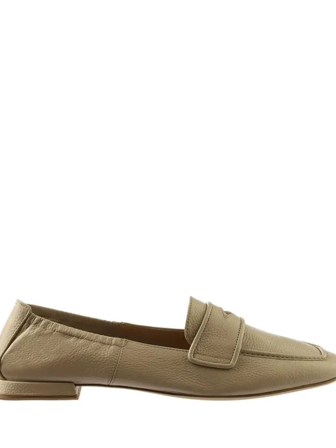 Högl Halbschuhe^Leder-Slipper "Liu" in Taupe