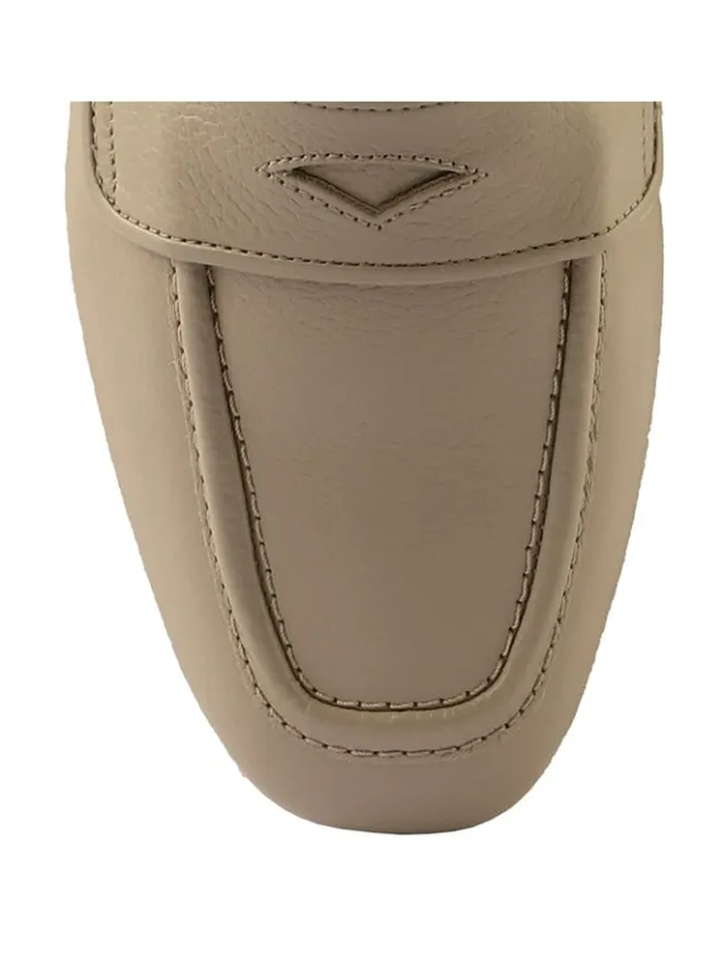 Högl Halbschuhe^Leder-Slipper "Liu" in Taupe