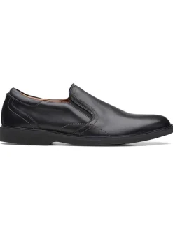 Clarks Halbschuhe^Leder-Slipper "Malwood Easy" in Schwarz
