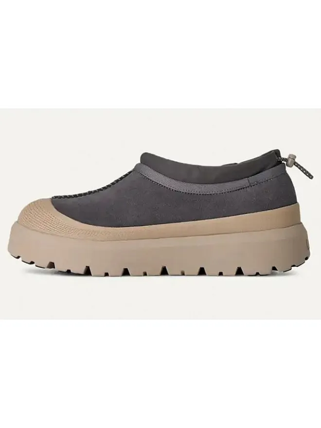 Leder-Slipper "Tasman Weather" in Grau/ Beige>UGG Online