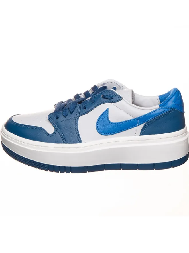 Leder-Sneaker ''1 Elevate Low'' in Weiß/ Blau>Air Jordan