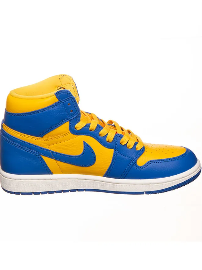 Leder-Sneaker ''1 Retro High'' in Gelb/ Blau>Air Jordan Best