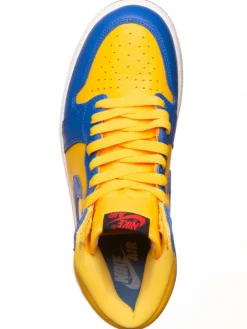 Leder-Sneaker ''1 Retro High'' in Gelb/ Blau><noscript><img width=