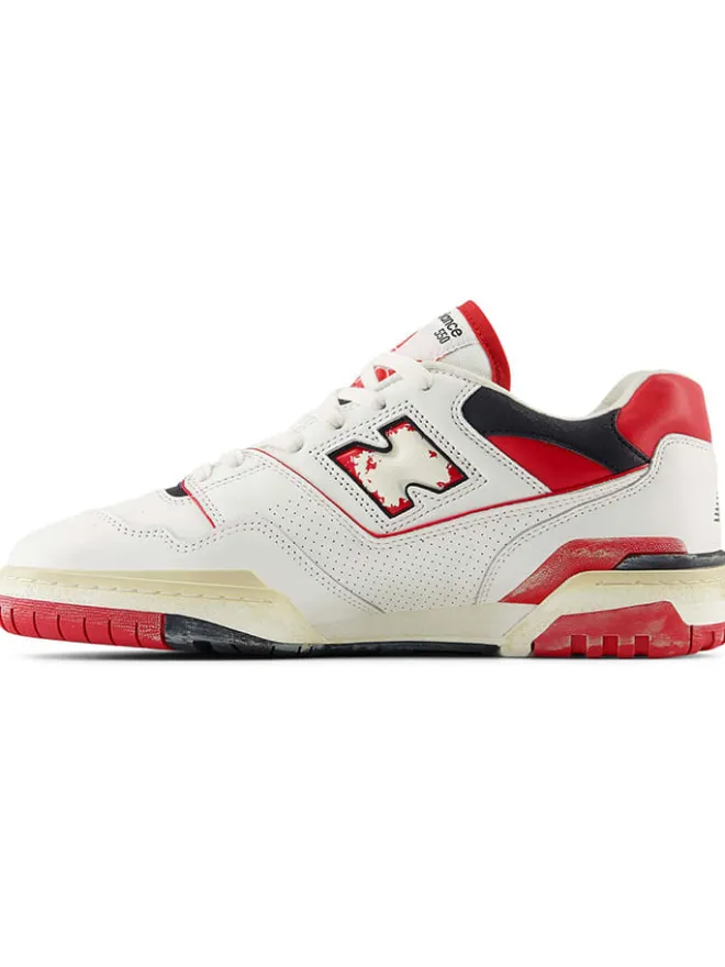 New Balance Sneakers|Sneakers^Leder-Sneakers "550" in Creme/ Rot