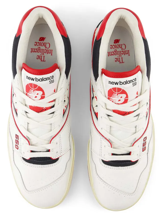 New Balance Sneakers|Sneakers^Leder-Sneakers "550" in Creme/ Rot