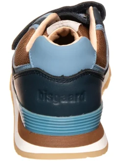 Leder-Sneakers in Dunkelblau/ Hellblau><noscript><img width=