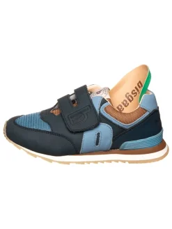 Leder-Sneakers in Dunkelblau/ Hellblau><noscript><img width=