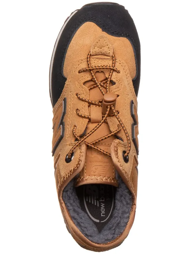 New Balance Sneakers^Leder-Sneakers "574" in Hellbraun/ Schwarz