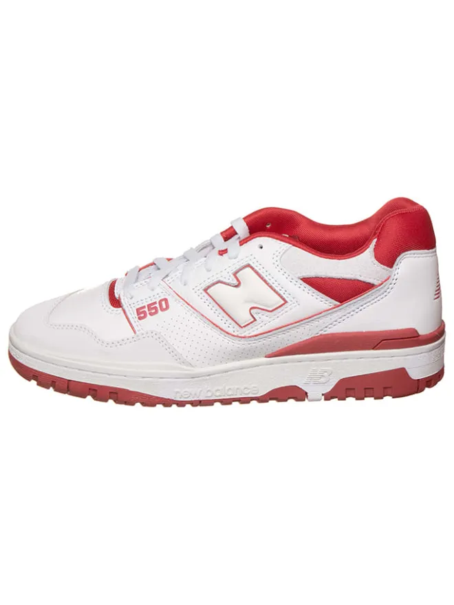 New Balance Sneakers|Sneakers^Leder-Sneakers "550" in Weiß/ Rot