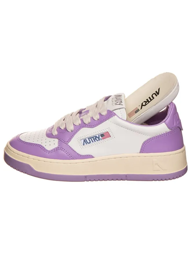 Leder-Sneakers "" in Lila/ Weiß>AUTRY Outlet