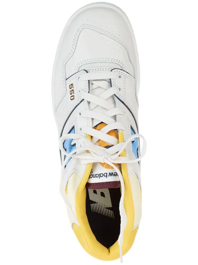 New Balance Sneakers|Sneakers^Leder-Sneakers "BB550NCF" in Weiß/ Blau/ Gelb