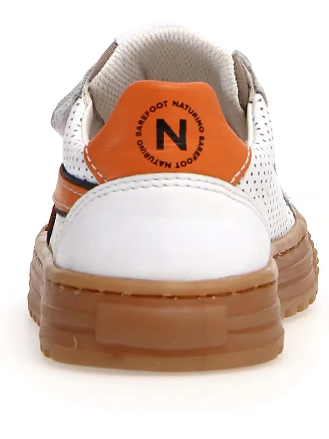 Naturino Sneakers·Sneakers Low^Leder-Sneakers "Blitz" in Weiß/ Braun/ Orange