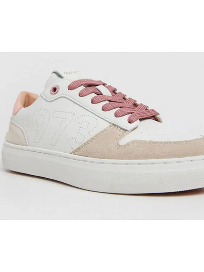 Leder-Sneakers "Camden Seal" in Weiß/ Beige>Pepe Jeans FOOTWEAR Hot