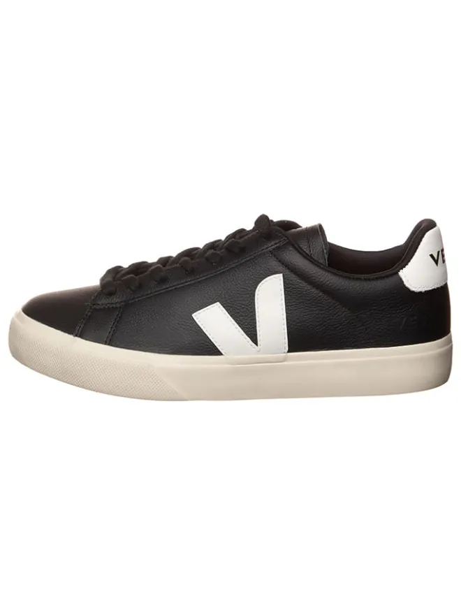 Veja Sneakers^Leder-Sneakers "Campo" in Schwarz/ Weiß