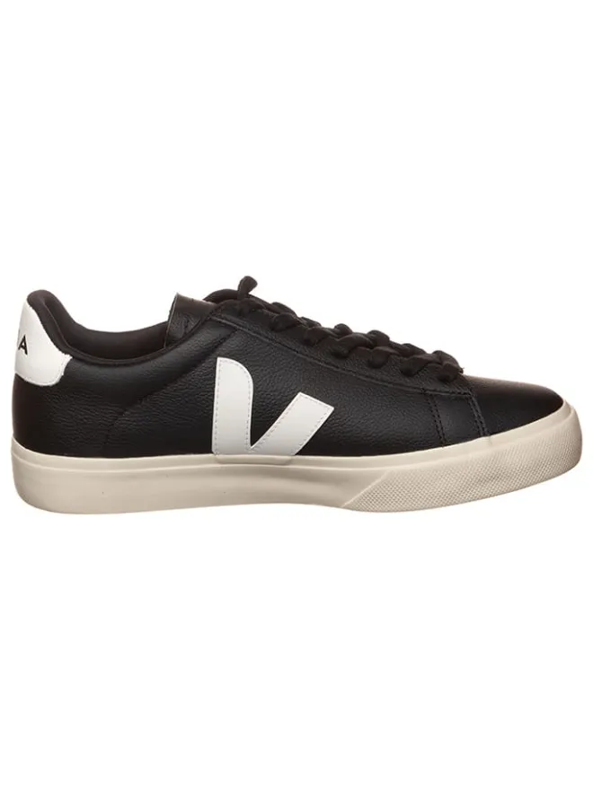 Veja Sneakers^Leder-Sneakers "Campo" in Schwarz/ Weiß