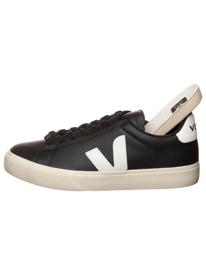 Veja Sneakers^Leder-Sneakers "Campo" in Schwarz/ Weiß