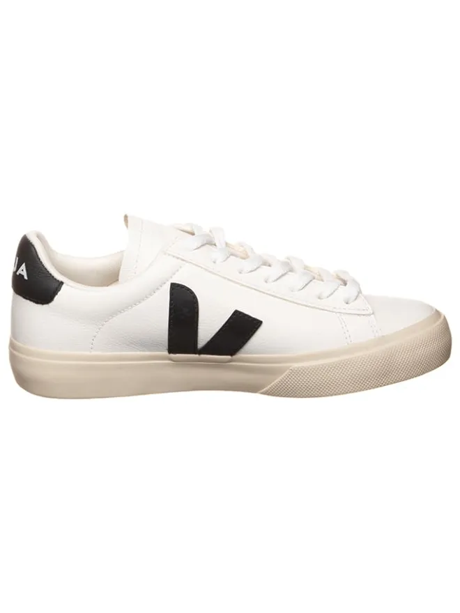 Leder-Sneakers "Campo" in Weiß/ Schwarz>Veja Sale