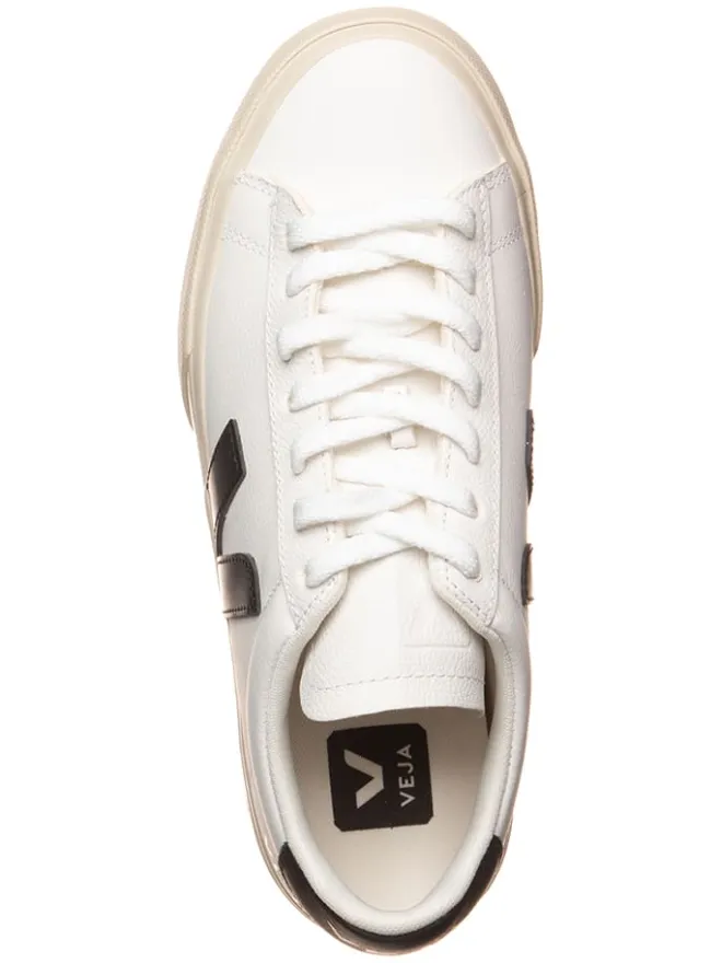 Leder-Sneakers "Campo" in Weiß/ Schwarz>Veja Sale