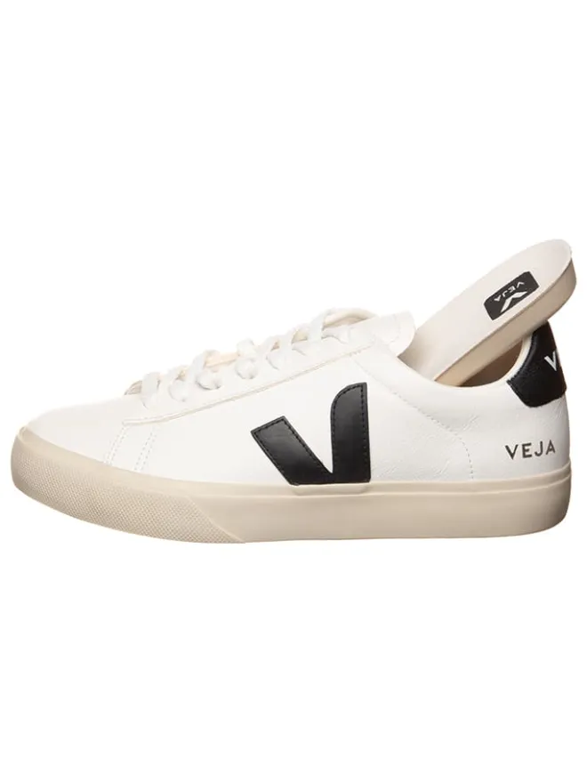 Veja Sneakers^Leder-Sneakers "Campo" in Weiß/ Schwarz