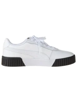 Puma Sneakers^Leder-Sneakers "Carina 2.0" in Weiß/ Schwarz