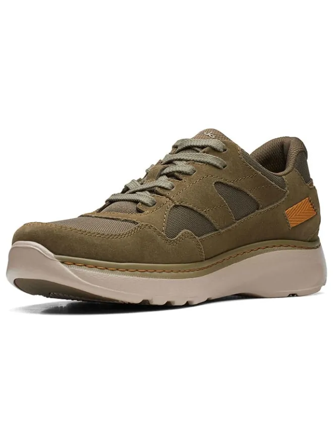 Leder-Sneakers "Chart Lite" in Oliv>Clarks Online