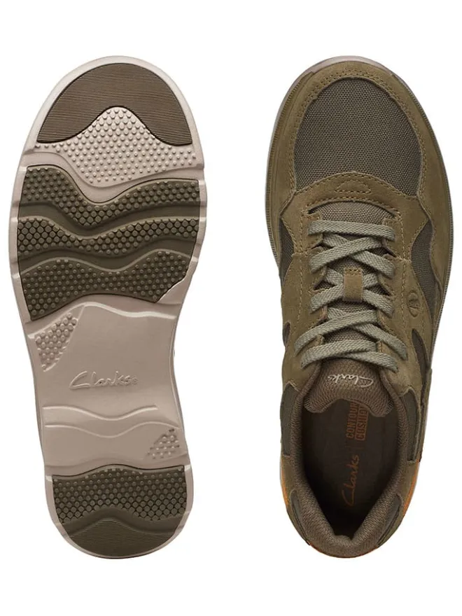 Leder-Sneakers "Chart Lite" in Oliv>Clarks Online