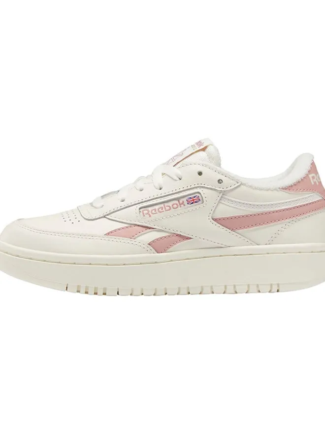 Leder-Sneakers "Club C Double" in Weiß/ Rosa>Reebok