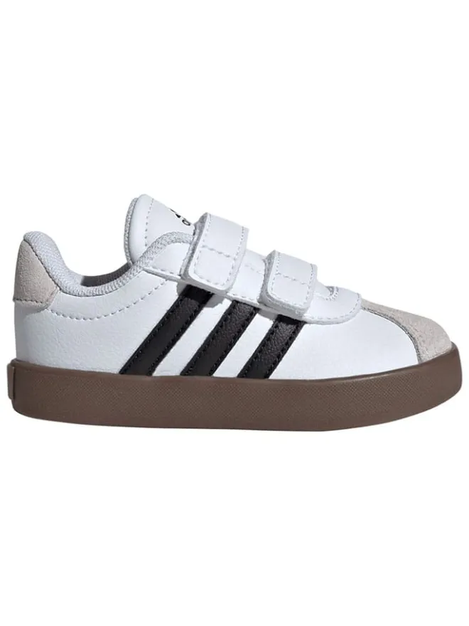 Leder-Sneakers "Court 3.0" in Weiß/ Schwarz>adidas Discount
