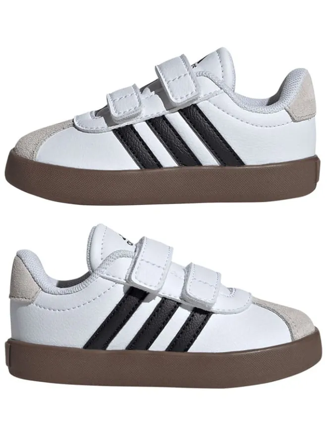Leder-Sneakers "Court 3.0" in Weiß/ Schwarz>adidas Discount