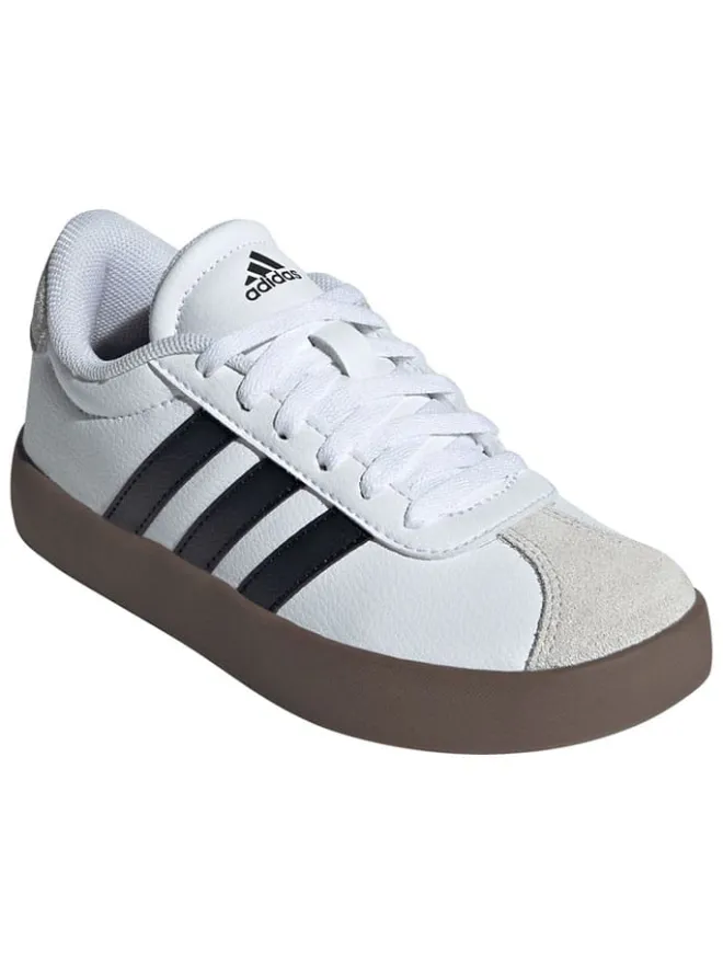 Leder-Sneakers "Court 3.0" in Weiß/ Schwarz>adidas Outlet
