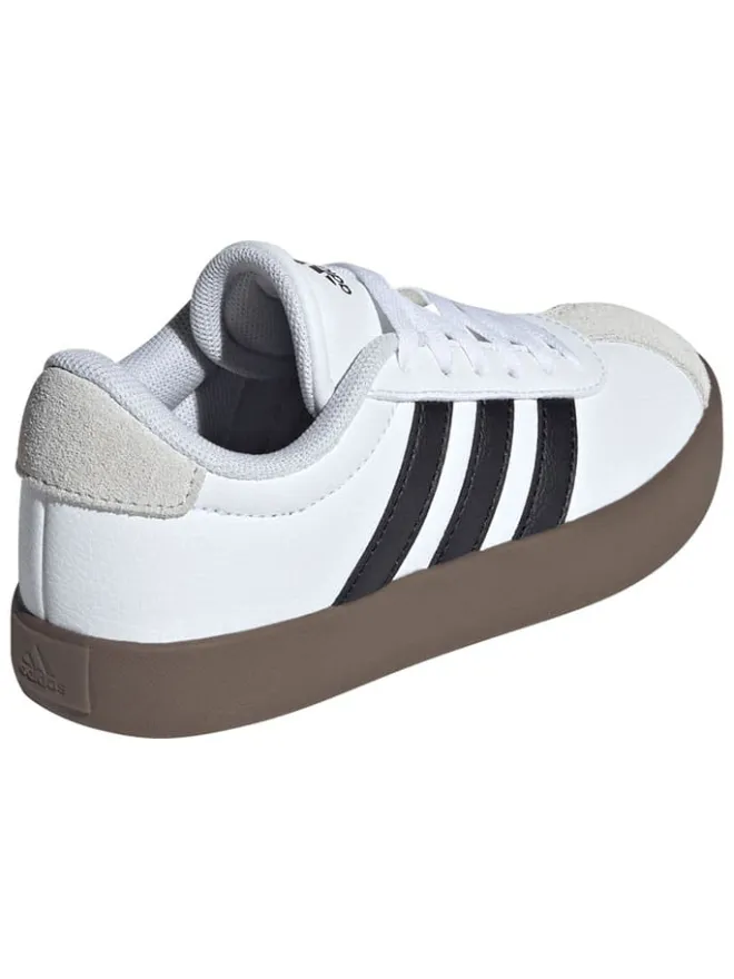 Leder-Sneakers "Court 3.0" in Weiß/ Schwarz>adidas Outlet