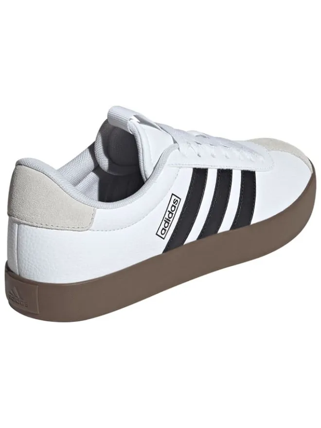 adidas Sneakers^Leder-Sneakers "Court 3.0" in Weiß/ Schwarz/ Beige