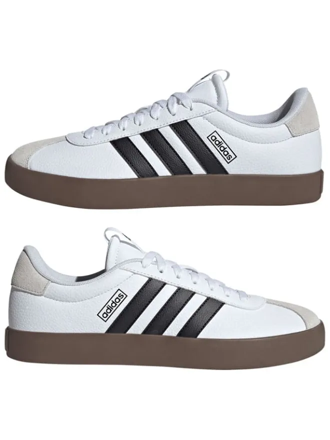 adidas Sneakers^Leder-Sneakers "Court 3.0" in Weiß/ Schwarz/ Beige