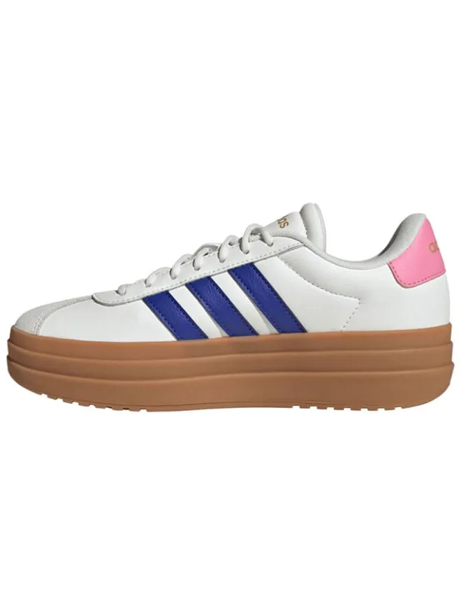 Leder-Sneakers "Court Bold" in Weiß/ Rosa/ Blau>adidas Hot