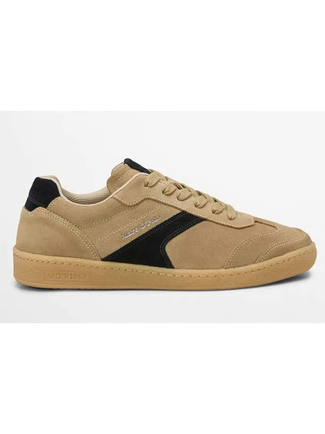 Leder-Sneakers "Court" in Beige/ Schwarz>Marc O'Polo Shoes Clearance