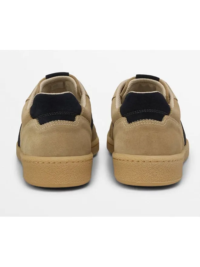 Leder-Sneakers "Court" in Beige/ Schwarz>Marc O'Polo Shoes Clearance